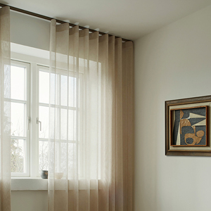 Cao cấp kết cấu vải lanh ánh sáng gạc rèm cửa cho nhà hàng sử dụng thanh lịch và bền - Product Image 2