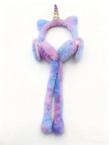 Creative Plush Ear Warmers with Horns <b>Soft</b> and Colorful Winter Unicorn Ear Warmers Plush <b>Toy</b> Children's <b>Toy</b> - Product Image 5