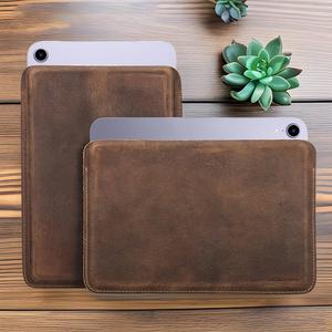 Étui de protection en cuir véritable, sac en cuir Crazy Horse pour iPad Mini 1/2/3/4/5/6, étui fait main - Product Image 1
