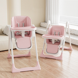 Chaise haute pour bébé, hauteur réglable, pliable, base pivotante en forme de L, caractéristiques de sécurité durables, adaptée à la salle à manger à domicile pour les enfants - Product Image 6