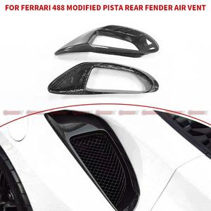 Mejor Calidad, Estilo Pista, Piezas de Auto de Fibra de Carbono Seca, Rejilla de Ventilación Trasera para Ferrari 488 - Product Image 4