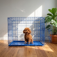 Cage pour chien robuste, cage pour animaux en métal, cage pliable pour animaux de compagnie, pour plusieurs animaux, usage domestique et commercial