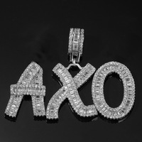 Pendentifs HipHop en zircon doré, 26 lettres de l'alphabet en diamant, lettres a b c d e f g h i j k l m n o p q r s t u v w x y z pour colliers