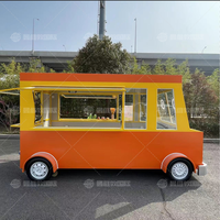 Camion de restauration mobile en fibre de verre certifié CE DOT, pour hamburgers, shawarma, barbecue, pizza, glaces, snacks, chips, hot-dogs, restauration rapide