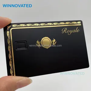 सोने के लेजर उत्कीर्णन के साथ अत्यधिक व्यक्तिगत अनुकूलित मैट ब्लैक पीतल धातु व्यवसाय कार्ड