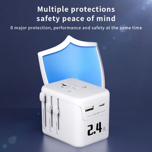 Международный Универсальный адаптер для путешествий 6 в 1, 2 порта USB, 4 порта, 2 типа C, PD-камера для ноутбука, для использования в планшете, настенное зарядное устройство - Product Image 5