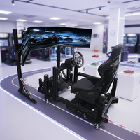 Cockpit de simulateur de course automobile de Formule 1 avec mouvements 3 DOF et modèles animatroniques, équipement de simulation de course pour usage commercial en intérieur