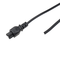 Kabel Daya IEC320 C5 ke Ujung Terbuka, Kabel 3-Pin 18AWG Tanpa Isolasi / Kabel Pigtail Mouse / untuk Adaptor Laptop, Perbaikan DIY