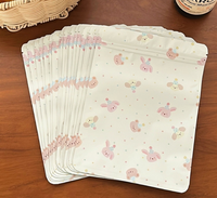 Sacs refermables à fermeture éclair avec motifs de dessins animés mignons, pour l'emballage de bijoux, réutilisables, pour collations, biscuits, bonbons, cadeaux