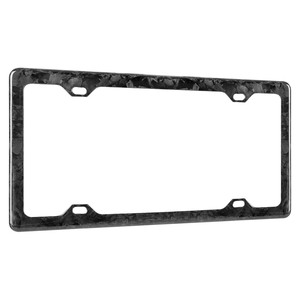 Cadre de plaque d'immatriculation de voiture en Fiber de carbone forgé véritable avec <span class=keywords><strong>4</strong></span> trous minces/support de couverture de plaque d'immatriculation automatique - Product Image 2