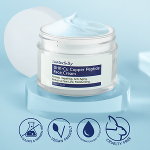 Etiqueta privada Péptido de cobre azul Reparación antiarrugas Iluminador Crema facial con brillo de piel negra - Product Image 1