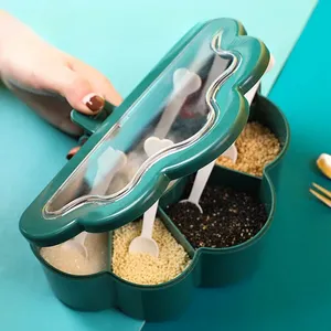 Ensemble de boîtes à épices 6-en-1 pour cuisine : poivrière, sucrier, salière, pots de rangement pour épices, accessoires de cuisine, récipients à condiments - Product Image 2