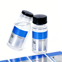 Autocollants en vinyle souples en gros pour flacons de 3 ml à 25 ml pour l'industrie automobile et les lubrifiants
