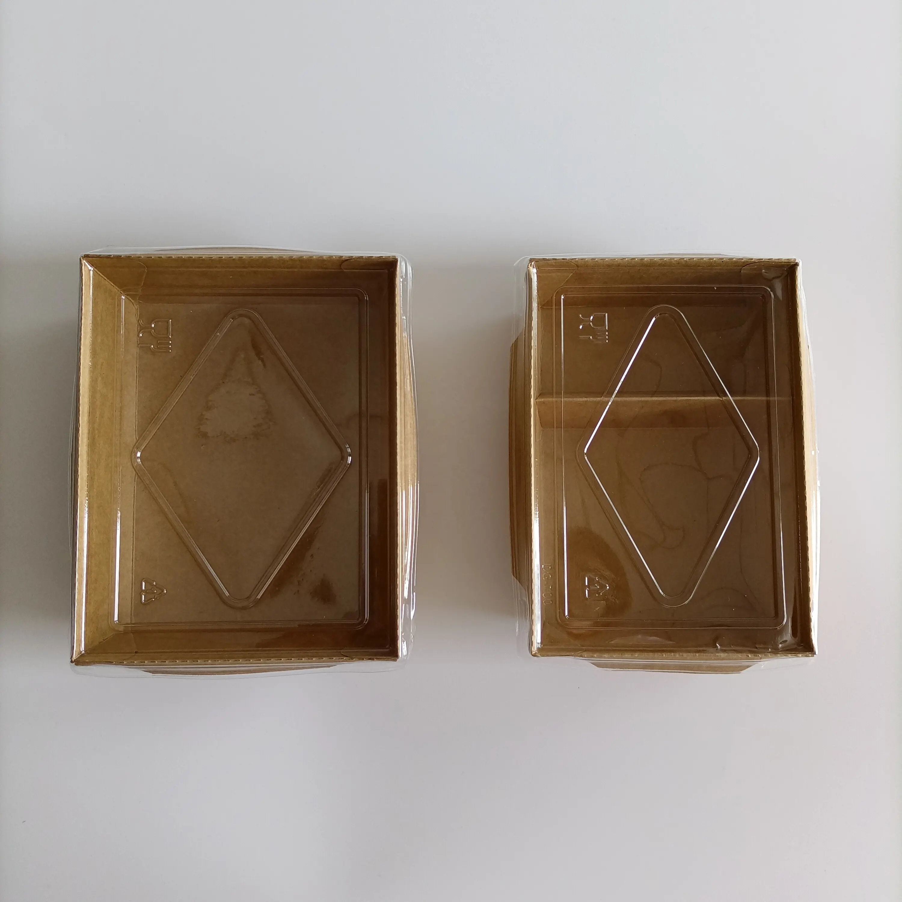 음식 급료 Kraft 종이상자를 위한 처분할 수 있는 Kraft 종이 도시락 포장 도매 창을 가진 처분할 수 있는 Kraft 종이상자