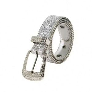 Ceinture large décontractée vintage pour femme en cuir PU, ornée de strass et de paillettes, style coréen élégant, boucle en alliage, souple, taille personnalisable - Product Image 6