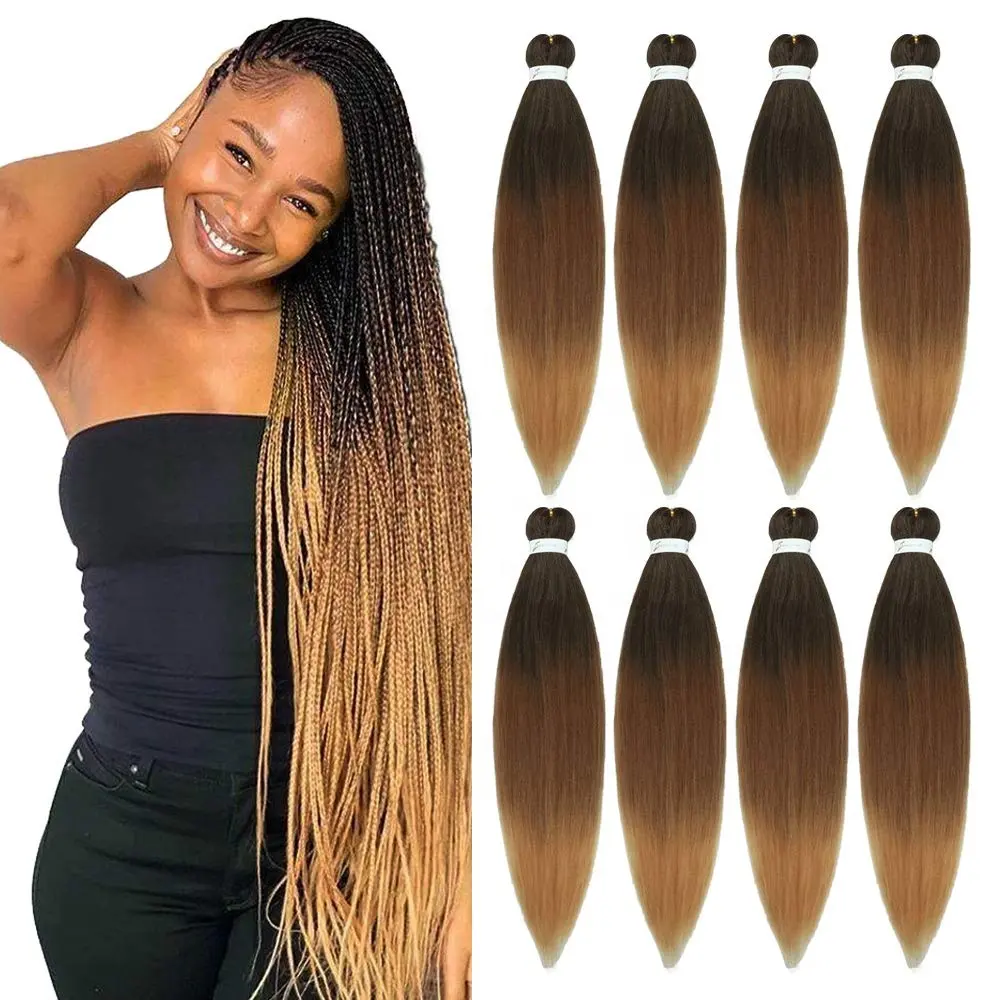 24inch wholesale 6 in a pack prestreched xpression 1b braiding hair bulk spectra ez braid