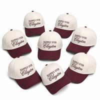 Gorras de Novia Personalizadas con Logotipo, Color Verde Oliva Sólido de Dos Tonos, 5 Paneles, Gorra de Béisbol de Algodón con Bordado y Cuerda para Boda