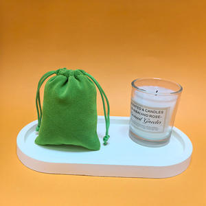 Sacs cadeaux en velours personnalisés à cordon coulissant, vente en gros, sacs anti-poussière pour bijoux, emballage avec logo personnalisé, adaptés à toutes les tailles de colliers - Product Image 2