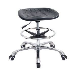 Hewei Industrial Chair IC008 PU Foam <b>Adjustable</b> Height Anti Static Swivel Chair With Casters For Cleanroom Use - Product Image 2