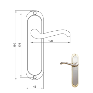 <span class=keywords><strong>Poignée</strong></span> <span class=keywords><strong>de</strong></span> <span class=keywords><strong>porte</strong></span> VASKY en acier inoxydable <span class=keywords><strong>de</strong></span> haute qualité, design moderne, <span class=keywords><strong>pour</strong></span> la maison, le bureau, l'hôtel, finition argentée, installation facile, <span class=keywords><strong>vis</strong></span> - Product Image 5