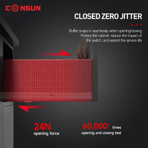 Consun phần cứng tủ bếp Slim cưỡi Ngăn kéo trượt hộp đường sắt Slide Telescopic kênh mềm đóng Slim trượt ngăn kéo hộp - Product Image 6