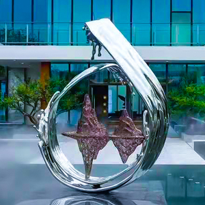 Sculpture de pingouin à ailes écartées en fibre de verre S305, faite à la main, écologique, imperméable, petite, pour décoration de jardin extérieur, ornement résistant aux intempéries - Product Image 6