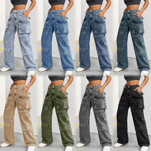 <span class=keywords><strong>Pantaloni</strong></span> <span class=keywords><strong>Cargo</strong></span> da <span class=keywords><strong>Donna</strong></span> Stile Boyfriend, Streetwear con Tasche a Patta, Jeans Casual 2026 - Product Image 2