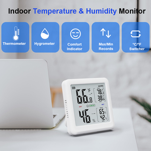 Hộ gia đình nhiệt kế trong nhà ẩm kế ± <span class=keywords><strong>1</strong></span> ℃ nhiệt kế màn hình độ ẩm mét từ kỹ thuật số thermohygrometer - Product Image 4