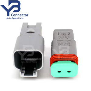 ขั้วต่อ YB รุ่น <span class=keywords><strong>DT04</strong></span>-<span class=keywords><strong>2P</strong></span>-<span class=keywords><strong>CE02</strong></span> และ DT06-2S-CE06 แบบตัวผู้และตัวเมีย 2 ขา กันน้ำ สำหรับงานไฟฟ้าในรถยนต์ ขั้วต่อแบบ Deutsch - Product Image 1