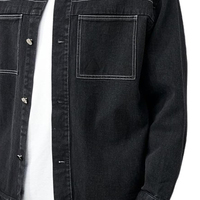 Veste en jean d'hiver confortable et élégante pour hommes, faible MOQ, matériau de haute qualité, respirante, personnalisable, vestes décontractées pour hommes