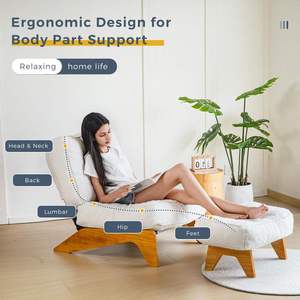 Fauteuil inclinable confortable et réglable pour salon avec repose-pieds, coussin épais, fonction de relaxation pour la maison, le bureau et la chambre - Product Image 4