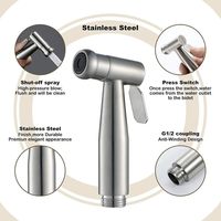 Ensemble de bidet portable en acier inoxydable pour la maison, avec robinet, tuyau de pulvérisation et raccord, pour hôtel, usage domestique, lavage des cheveux, lavabo