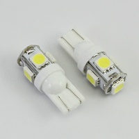 Ampoules automobiles super lumineuses 5SMD LED 12V 501 W5W T10 194 158