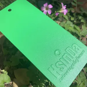 Floresan Neon yeşil kum tahıl epoksi Polyester termal katı toz boya sprey boya