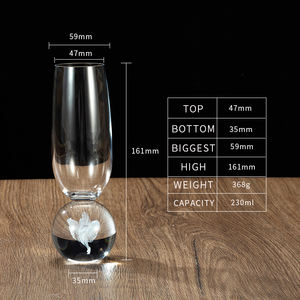 Verre à Champagne haut de gamme usine en gros avec certificat CE cristal de luxe sculpture intérieure verre à vin verres à vin - Product Image 2