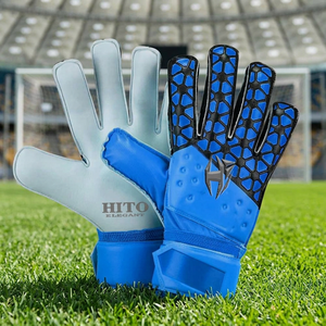 Direct Factory Manufacturer High Quality Custom Blue Soccer Goalkeeper <b>Gloves</b> Hot Selling Soccer Sports Goal Keeper <b>Gloves</b> - Product Image 2