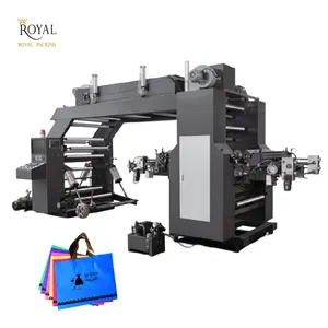 2 Color Flexo Printing Machine Plastic Film Pe Paper Glass Paper Flexographic Printing Press