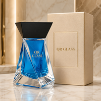 Flacon de parfum vide transparent personnalisé de 75 ml avec pulvérisateur à pompe, design unique, emballage et bouchon exclusifs