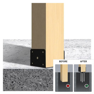 قاعدة تثبيت على شكل حرف U لأعمدة السياج، قاعدة تثبيت خرسانية لأعمدة السياج الخارجية، قاعدة لأعمدة السطح - Product Image 4