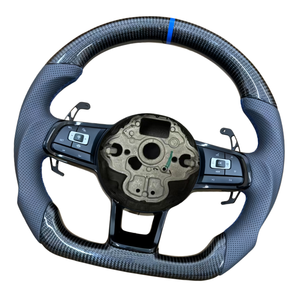 Volant sport en cuir et fibre de carbone, très demandé, pour Volkswagen Golf 7 Golf 6 MK7 MK7.5 Polo GTI Jetta Bora Santana <span class=keywords><strong>Caddy</strong></span> - Product Image 2