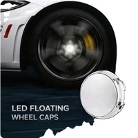 Juego de 4 Tapas Centrales Flotantes para Ruedas de Coche con Luz LED de 56 mm, 61 mm, 65 mm, 68 mm y 75 mm para BMW, Mercedes Benz, Audi, VW