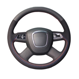 Cubierta personalizada para volante de coche, cubierta <span class=keywords><strong>interior</strong></span> para <span class=keywords><strong>Audi</strong></span> A3, <span class=keywords><strong>A4</strong></span> (<span class=keywords><strong>B8</strong></span>), A6 (C6), A8, A8L, Q5, Q7, 2007-2011, S8, 2008-2009 - Product Image 1