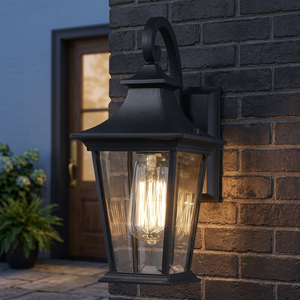 Inno Casa DF-005 E26/E27 Lamp Holder 110V-240V Black Powder Coating Outdoor Wall Lamp IP44 100W Max Incandescent Bulbs - Product Image 2