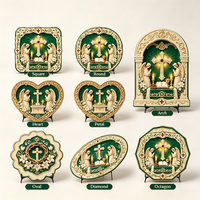Targa Personalizzata in Resina per Adorazione Eucaristica, Angeli 3D, Croce, Calice, Arte Religiosa Cattolica, Regalo da Fabbrica