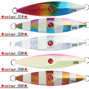 Señuelo de Pesca Jigging de 250g, Forma de Diamante, Cebo Láser, para Pesca en Agua Salada, Uso en Barco, Plástico, Hundimiento Lento - Product Image 3