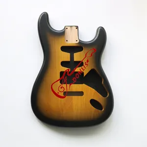 Donlis 2 piezas de madera de aliso a juego HSS ST cuerpo de guitarra en tabaco Sunburst Nitro acabado satinado utilizado para guitarras eléctricas SSH