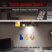 Magnetik untuk Gantungan Kunci LED Senter Kecil Power Bank Bertema Game & Lampu Tongkat Pijar