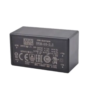 IRM-05-3.3 Mean Well 5W 3.3V 1.25A AC-DC Single Output PCB-Mount Green Power Module Switching Power Supply