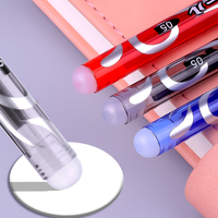 Bolígrafos de Gel Borrables Prácticos con Punta de 0.5mm, 3 Colores (Negro/Rojo/Azul) para Estudiantes, Toma de Notas Diarias, Oficina