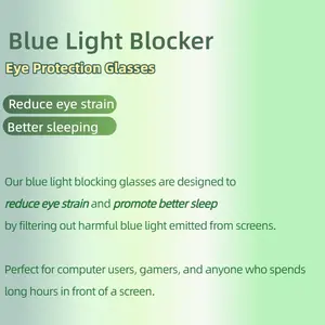 2024 Chuyên gia chống ánh sáng màu xanh ngăn chặn bộ lọc màu cam Tint CR39 trong suốt rõ ràng TR khung mắt bảo vệ kính máy tính